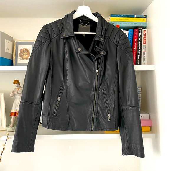 Muubaa Indus leather wired biker jacket - Picture 2 of 10